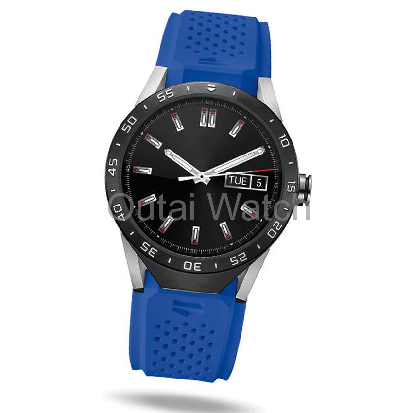 blue silicon band alloy fashion watch