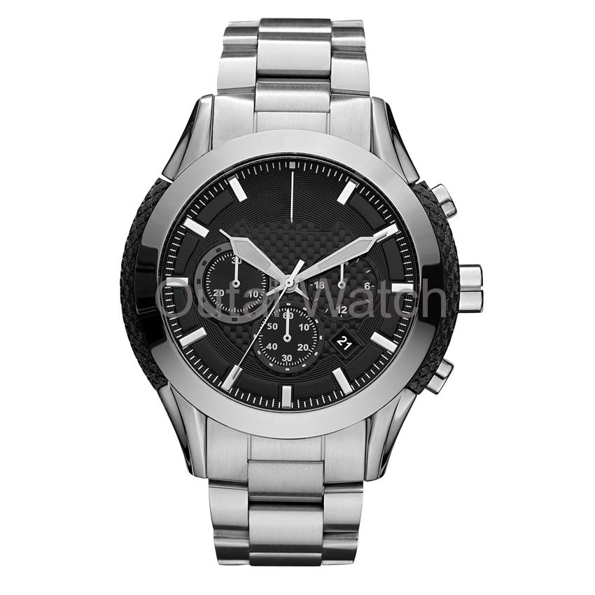 stainless steel carbon fiber dial fashion watch