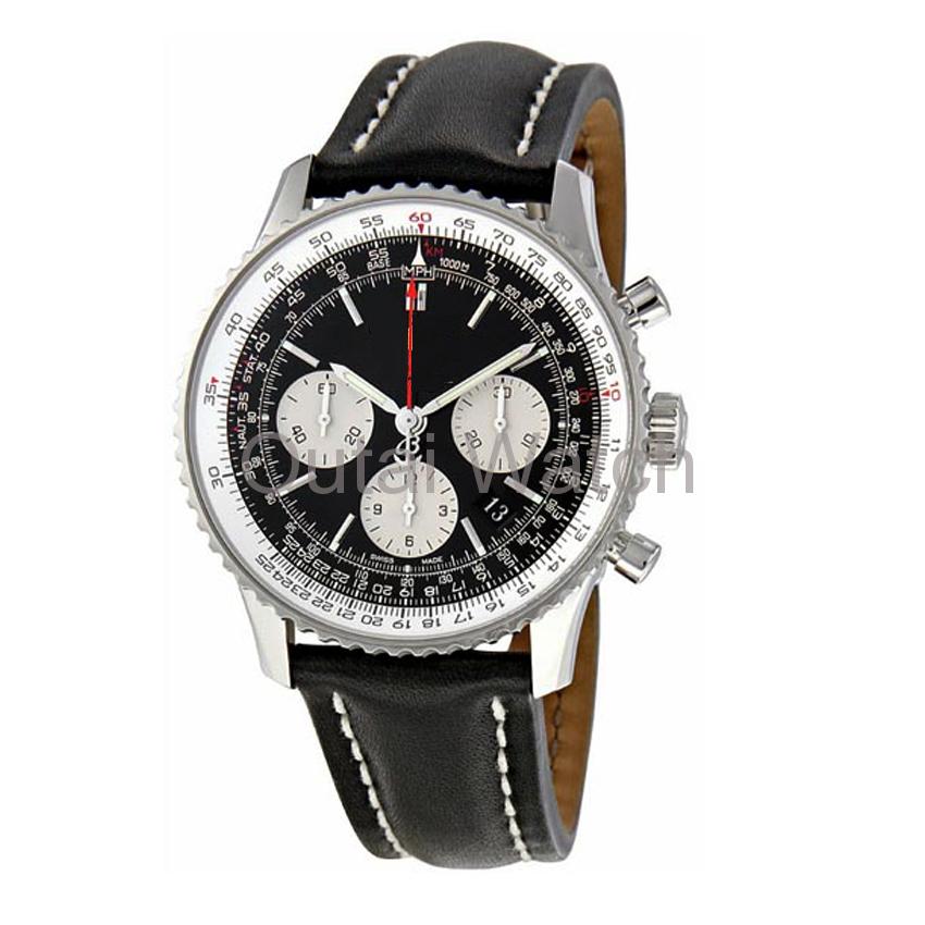3 sub-dials alloy fashion watch