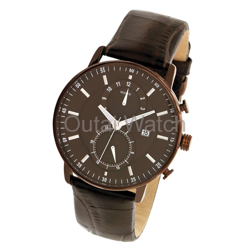 brown business fashion watch