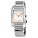 stylish girls watch with stainless steel watch band and gold hand