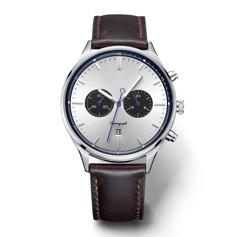Stainless steel Seiko VK64 movement sweeping watch Shenzhen Outai Watch Co. Ltd