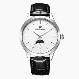 Stainless steel automatic moonphase watch